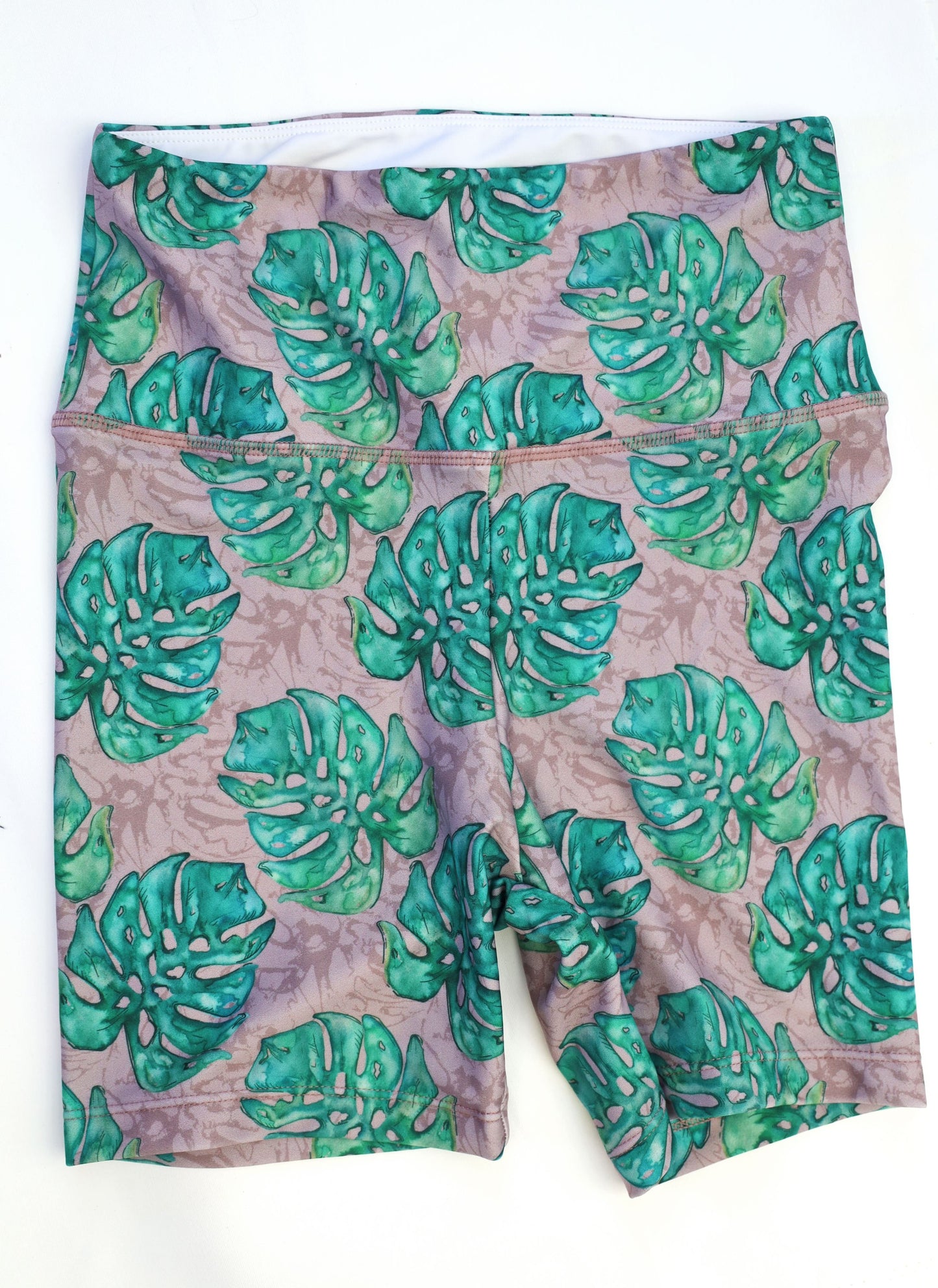 Bike Shorts - Monstera Leaf