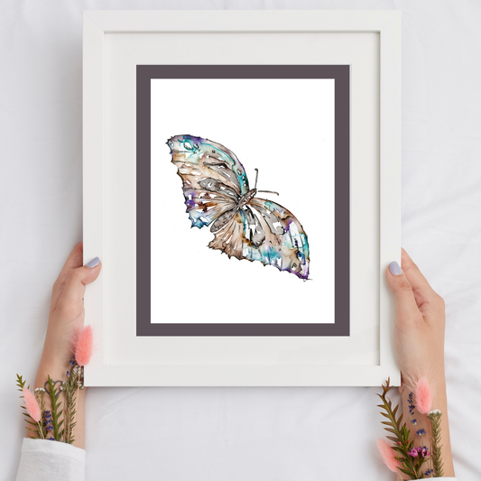 Butterfly Watercolour Art Print - Boho wall hanging
