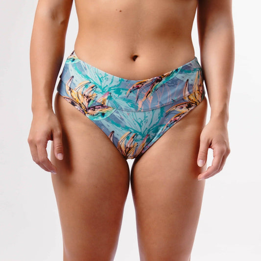 Mid-Waist Bikini  - Bird of Paradise