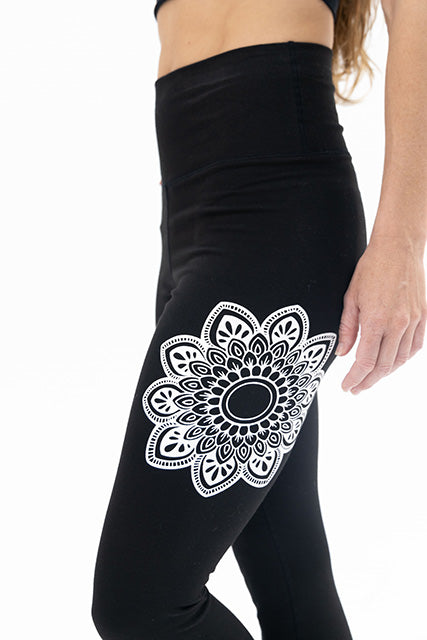 Long Leggings - Mandala Black