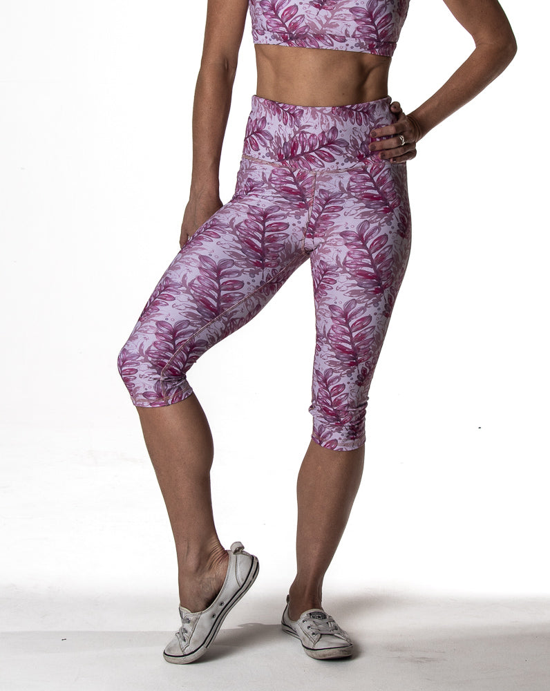 Capri Legging - Pink Watercolour