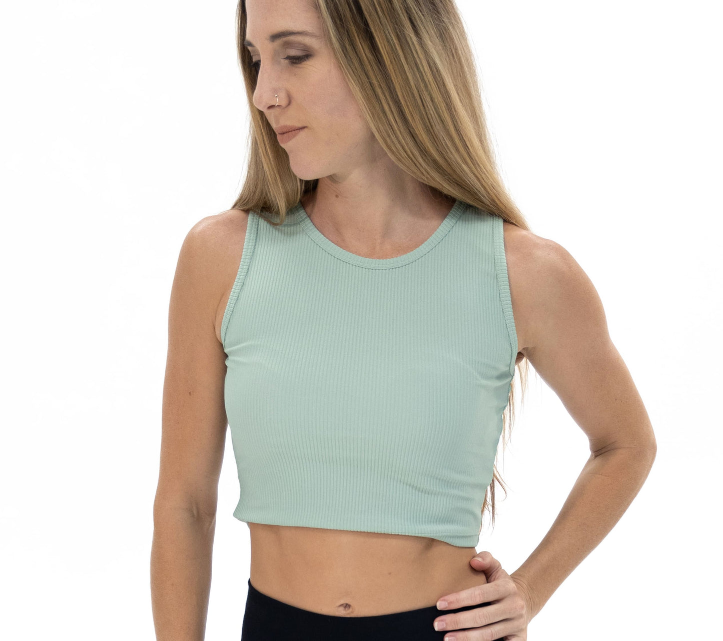 Cropped Tank Top - Pastel Green