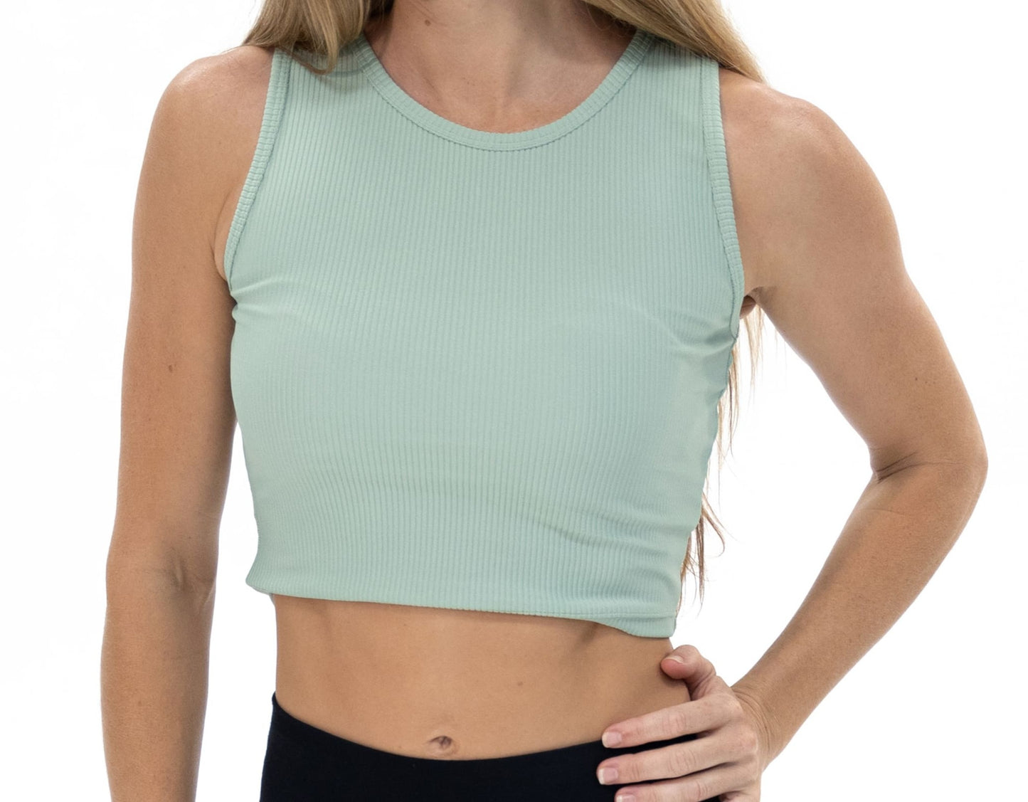 Cropped Tank Top - Pastel Green