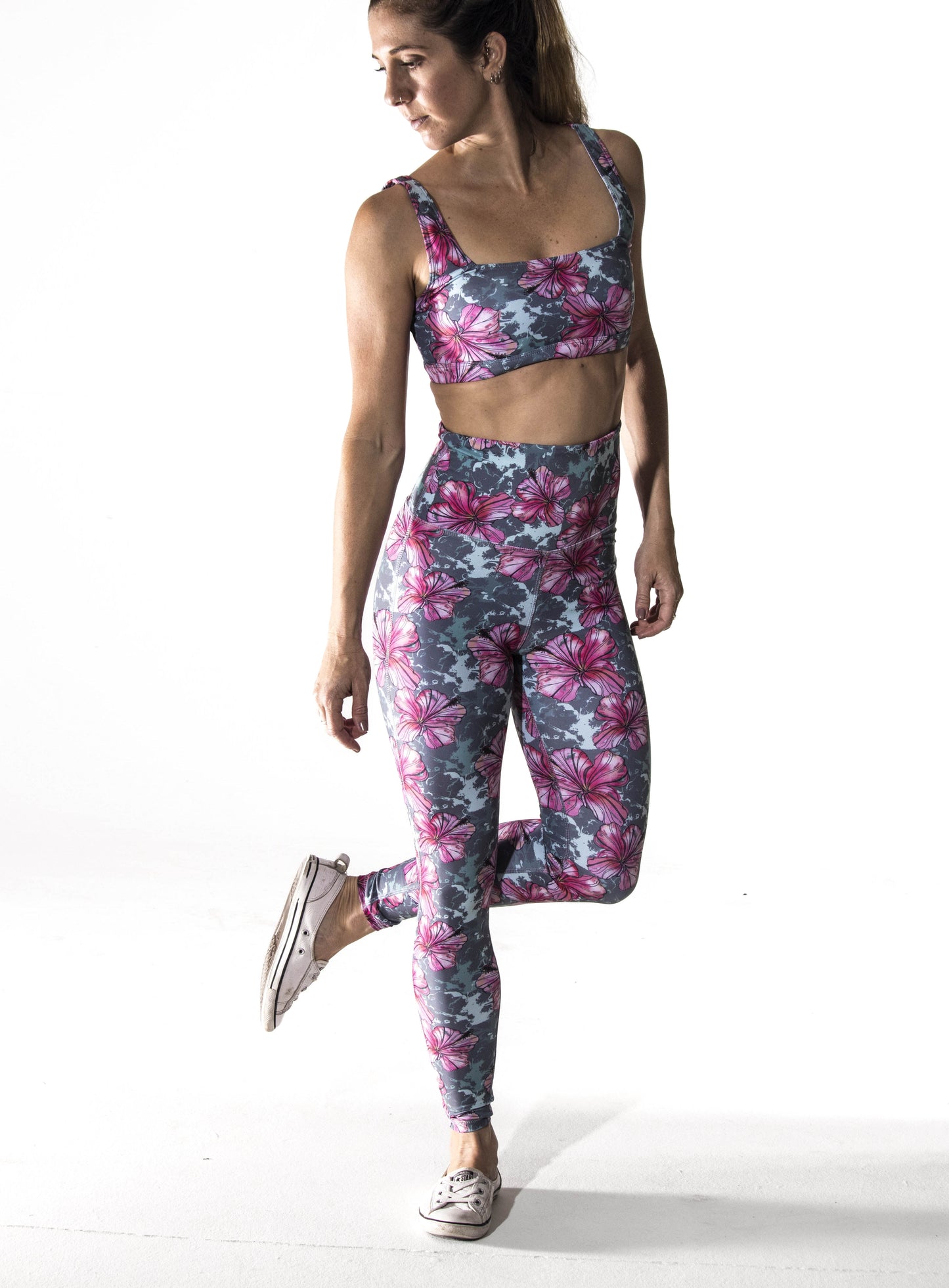 Long Legging - Hibiscus Flower