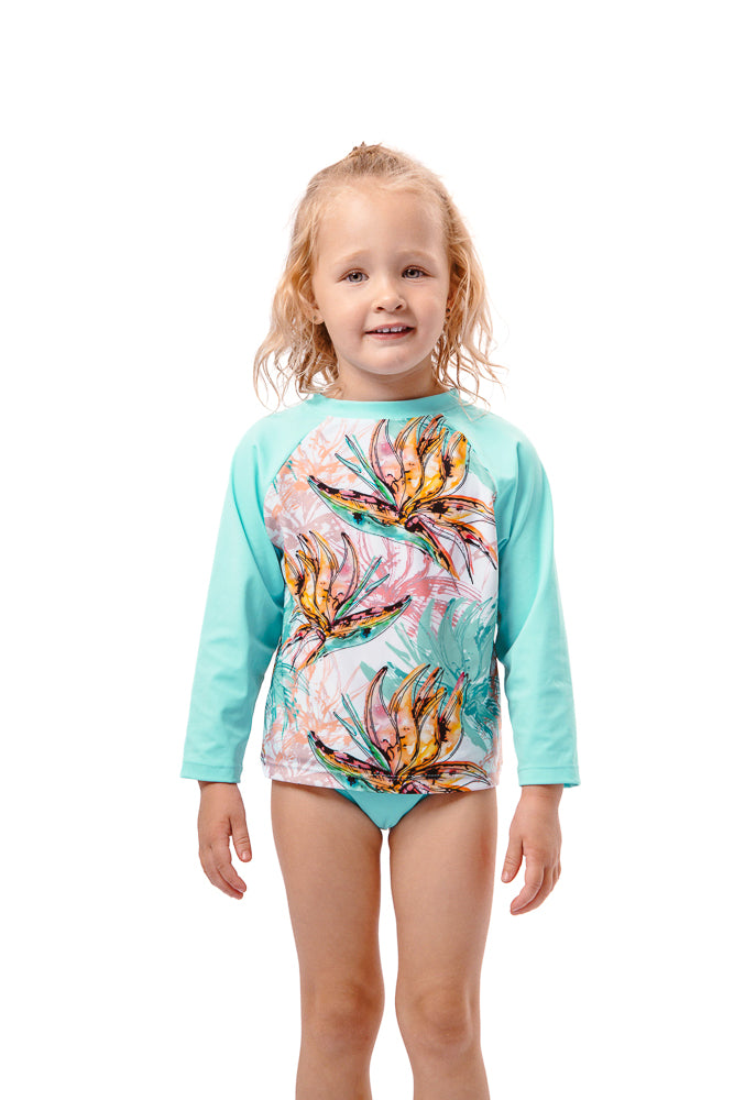 Kids Rash Vest / Sun Shirt-Bird Of Paradise