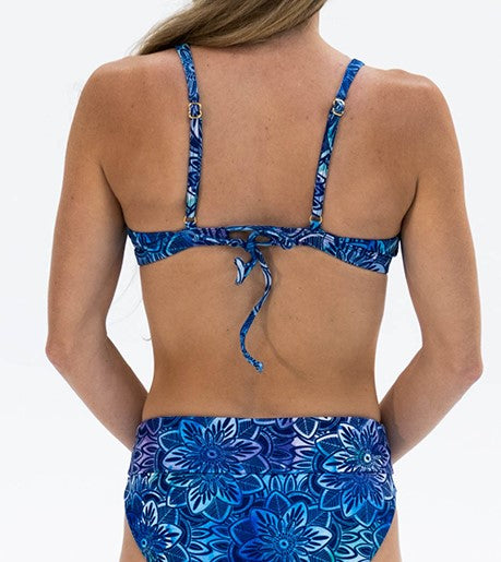 Triangle Patterned Bikini Top - Mandala Blue / Purple
