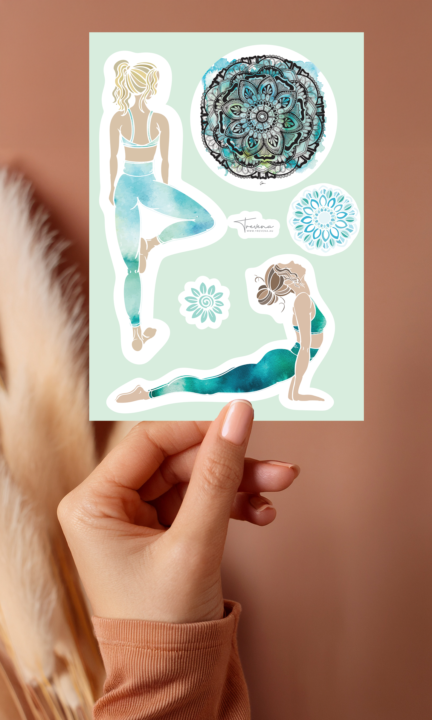 Yoga Girl Sticker Sheet