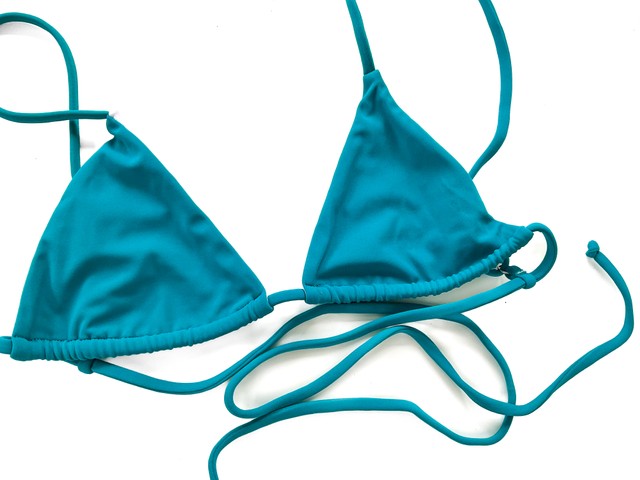 String Bikini Top - Turquoise Teal Green