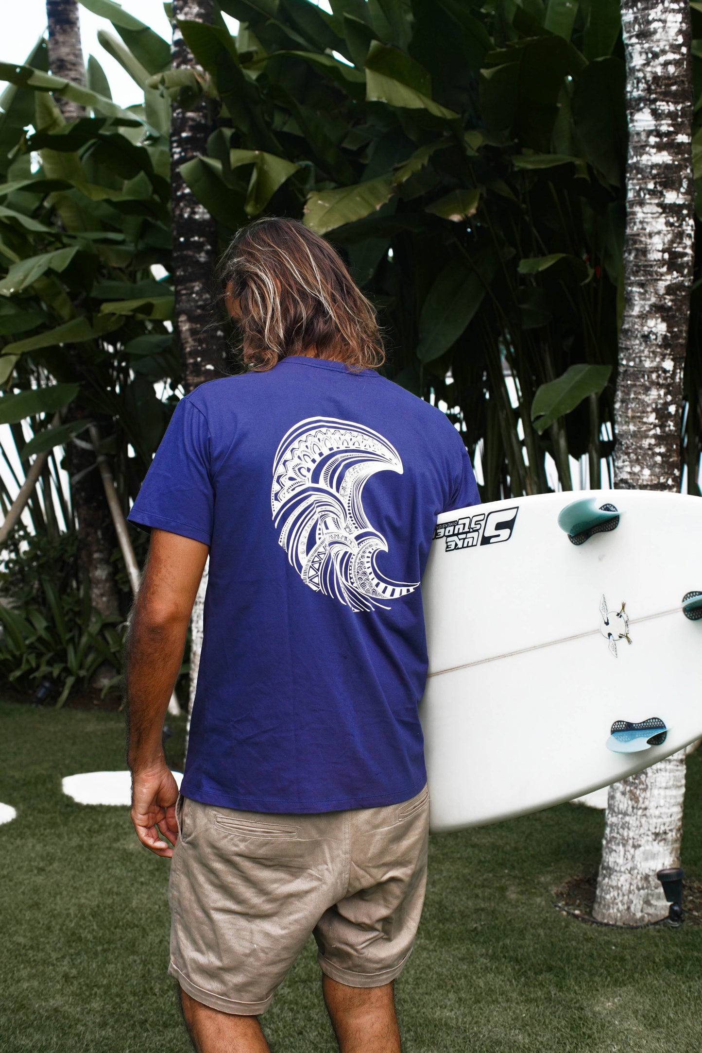 T-Shirt Wave Mandala - Navy
