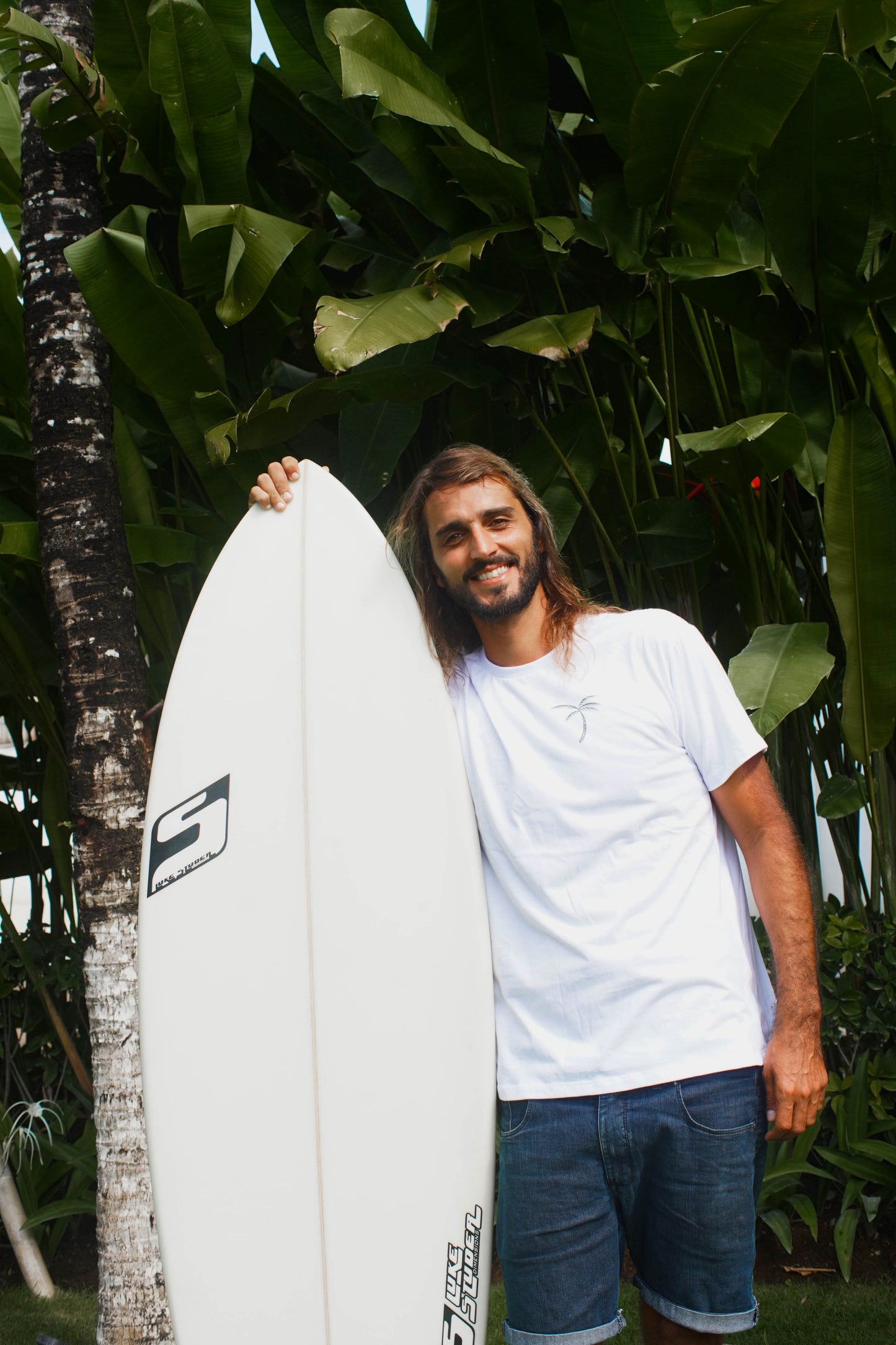 T-Shirt Palm Tree Wave - White