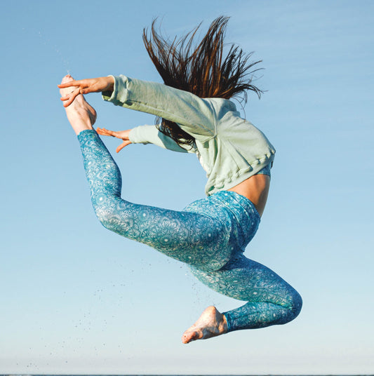 Long Legging - Mandala Turquoise Watercolour