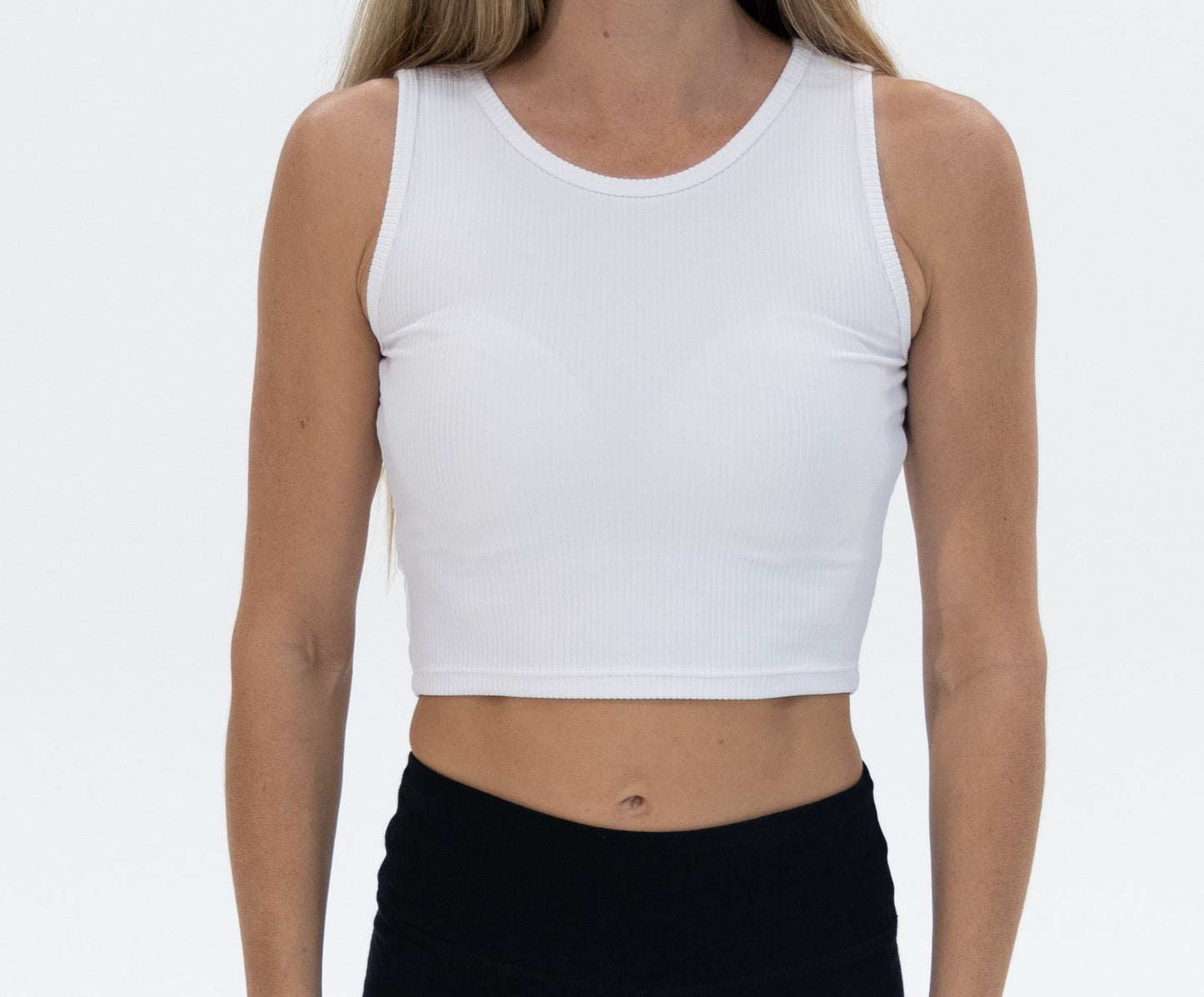 Cropped Tank Top - White
