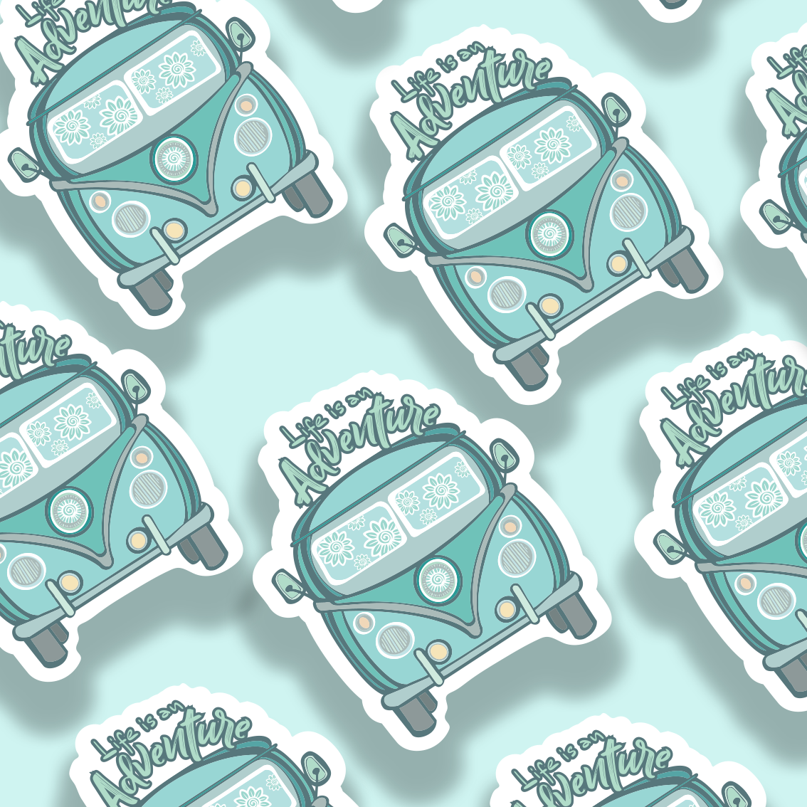 Choose Adventure Kombi Van Vinyl Sticker