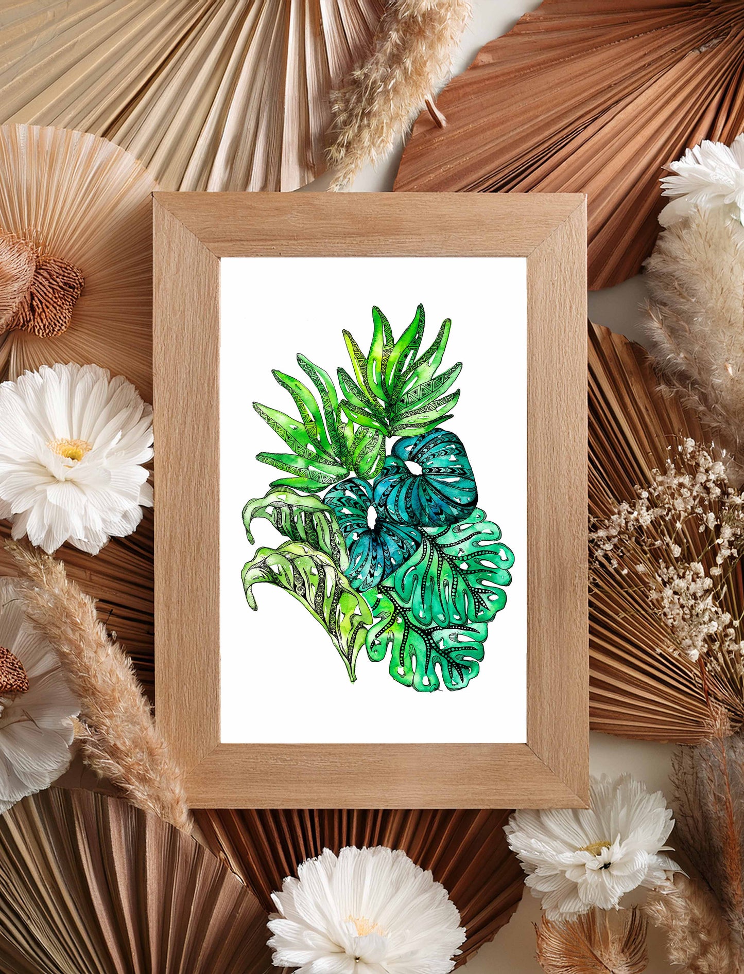 Leaf Mandala Watercolour