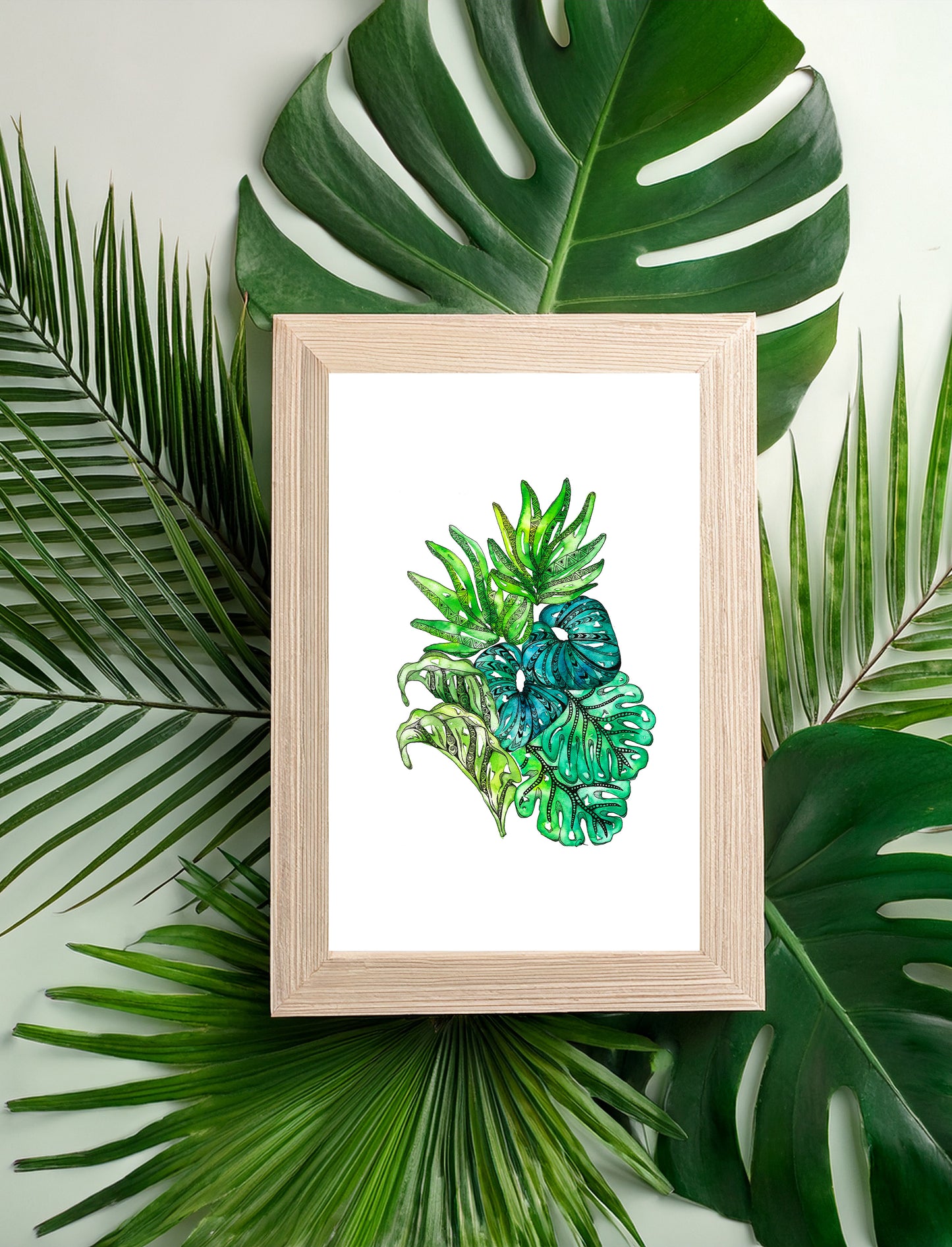Leaf Mandala Watercolour