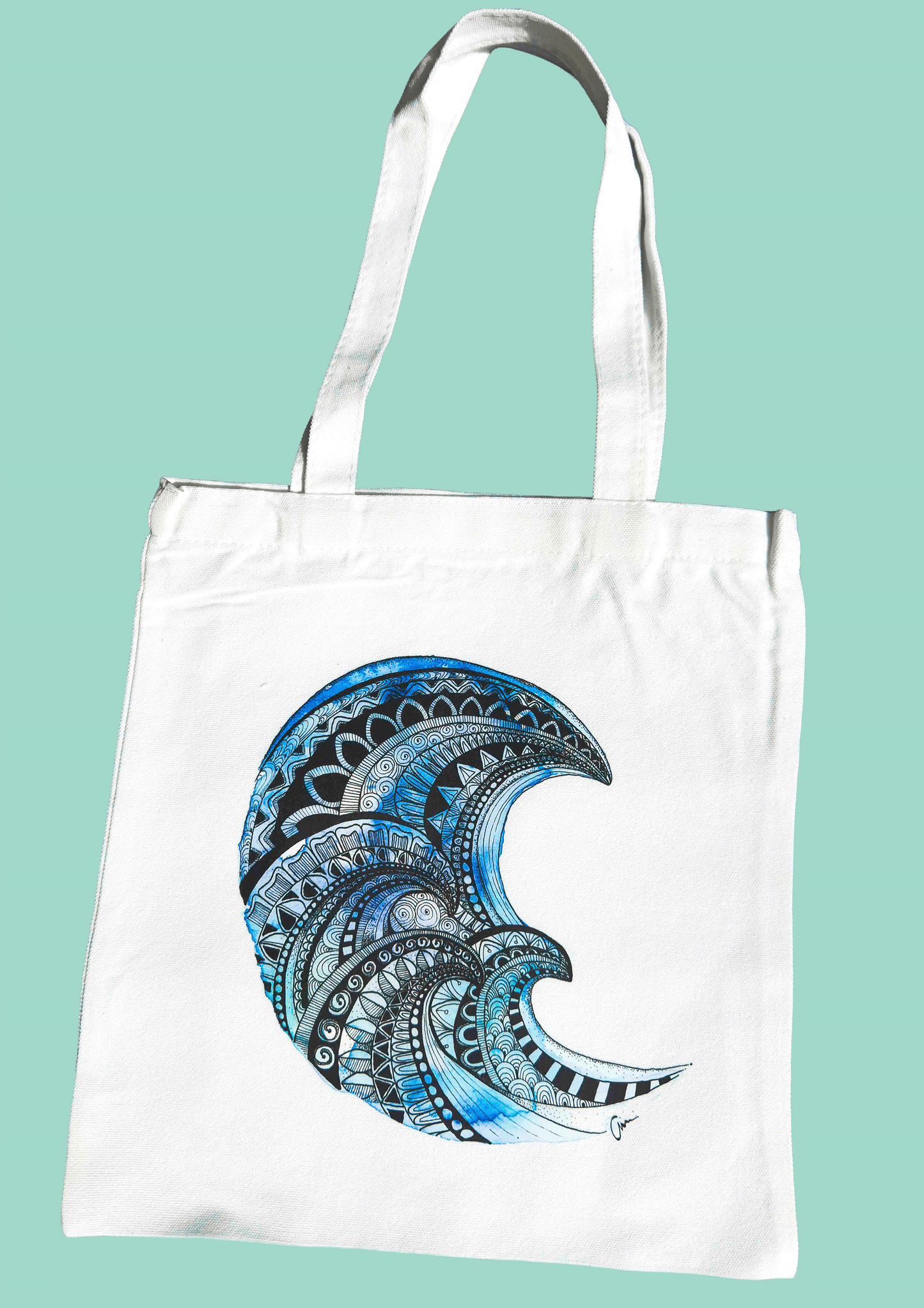 Tote Bag - Wave Artisan Watercolour Illustration