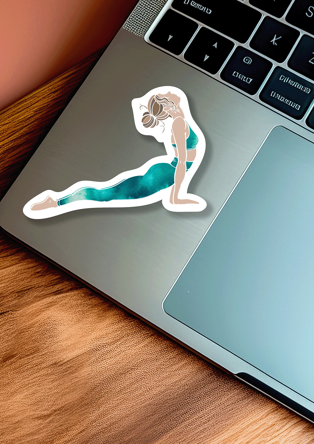 Yoga Girl Upward Facing Dog - Vinyl Sticker