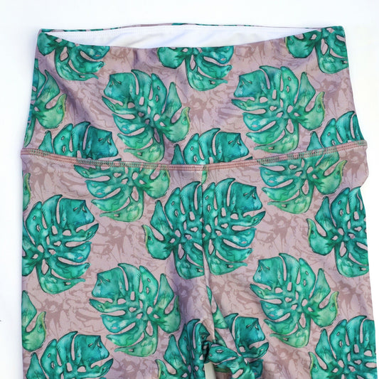 Bike Shorts  - Monstera Leaf