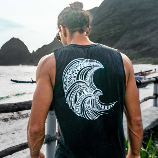 Muscle Singlet Wave - Stone Washed Black