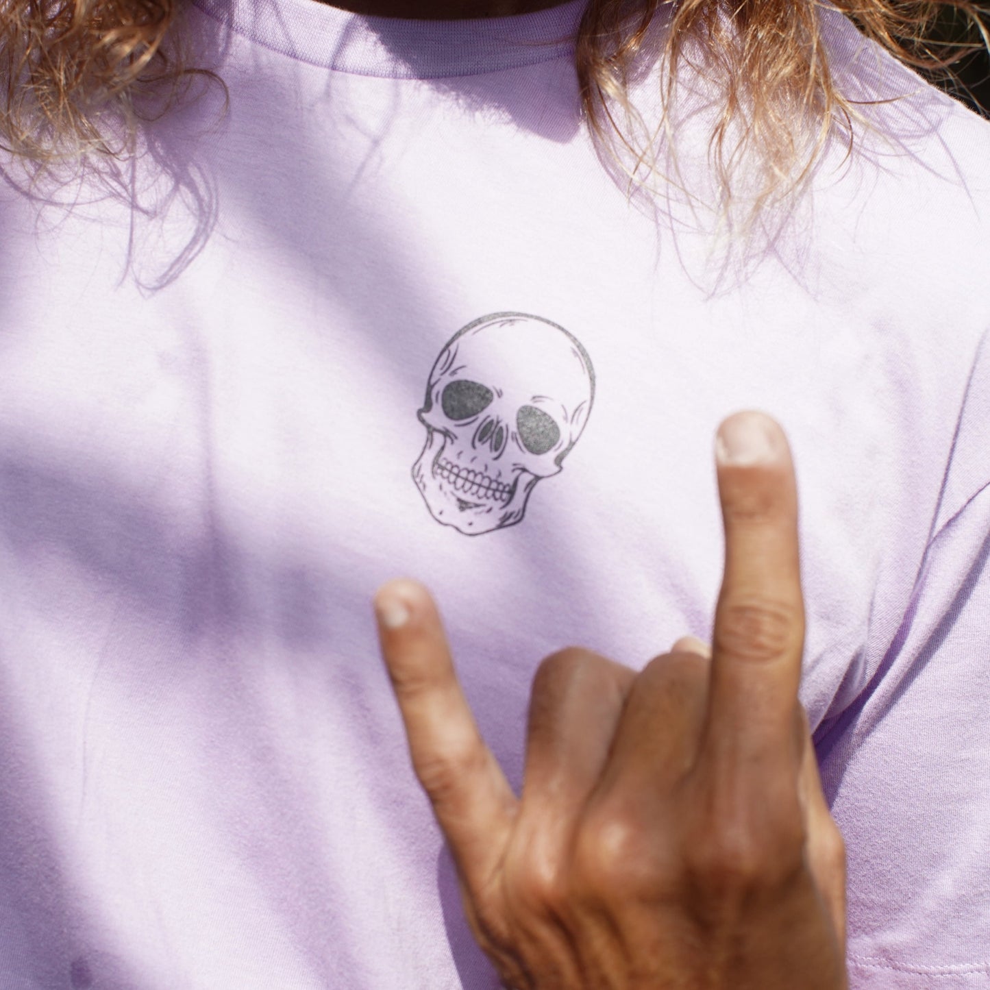 T-Shirt Skull - Mauve