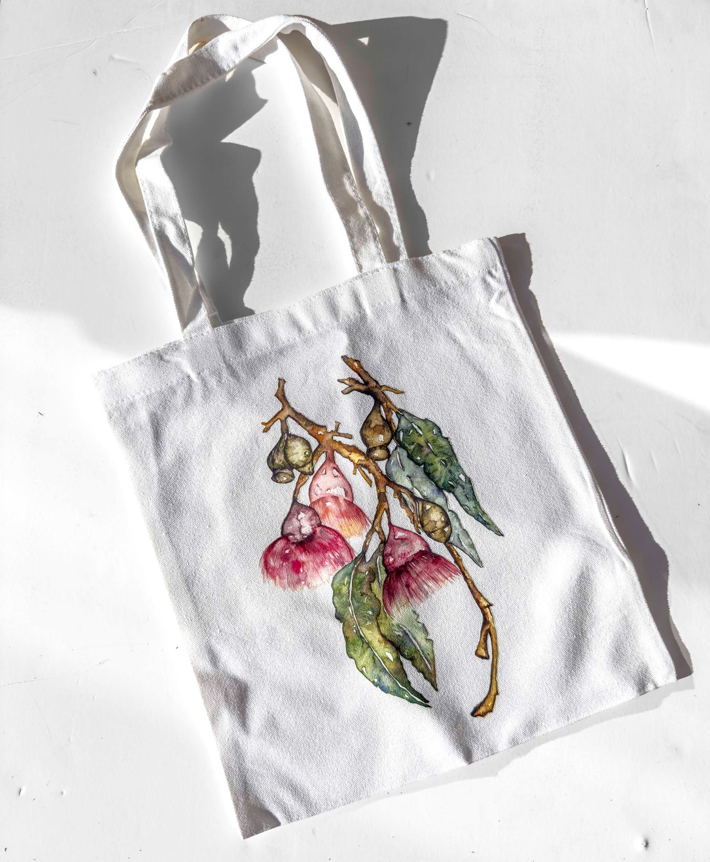 Bottle Brush Australian Flower Handmade White Canvas  Tote Bag –  Art You Can Carry