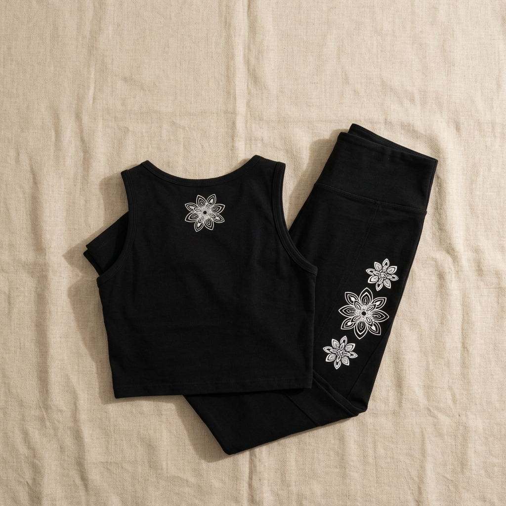 Black Organic Cotton Tank & Legging Set – Activewear Bundle