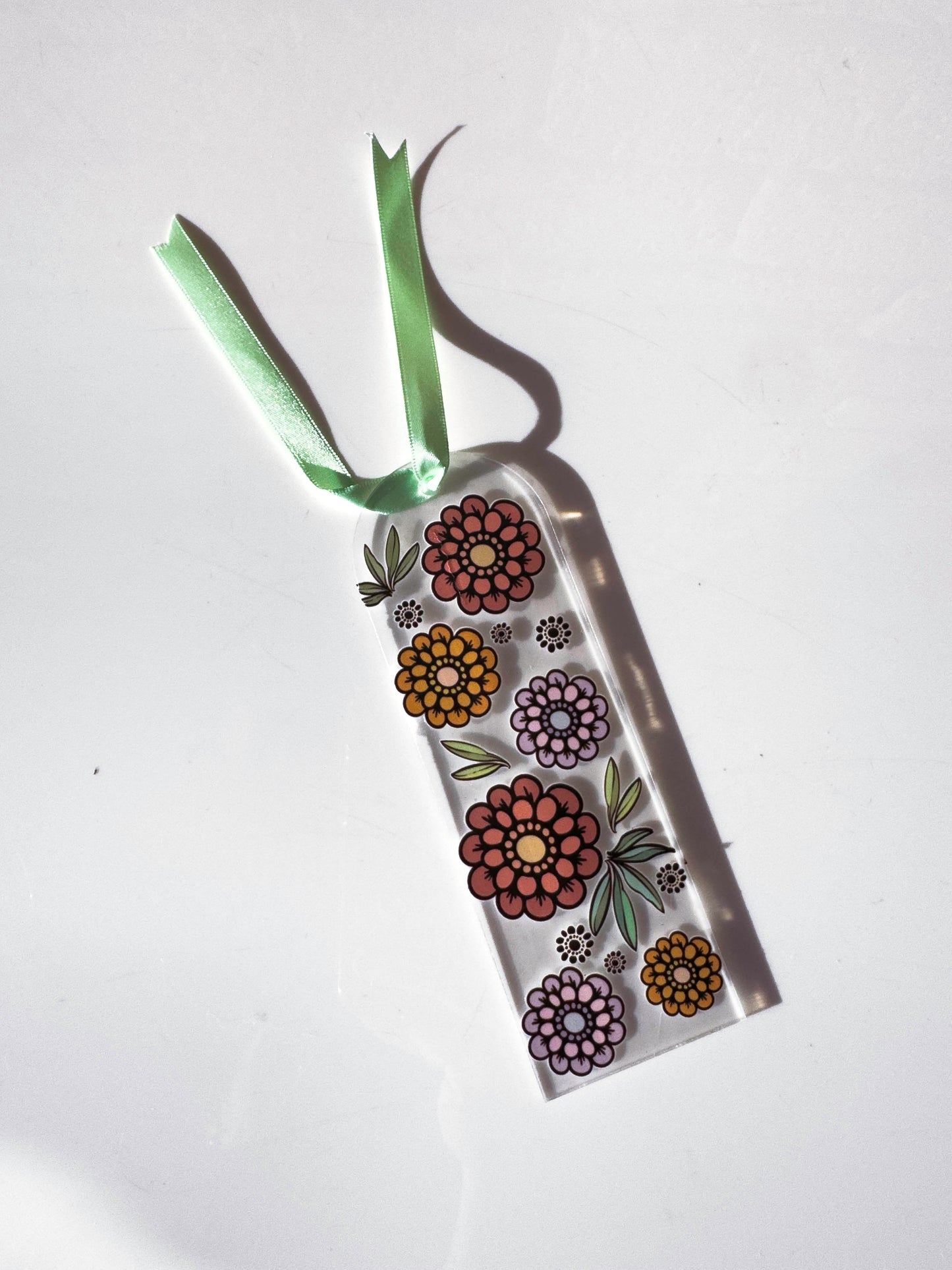 Flower Acrylic Book Mark – Nature Illustration Art