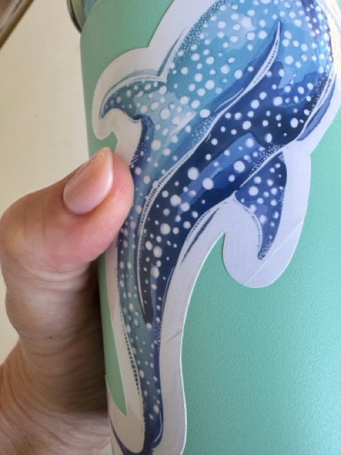 Whale Shark Watercolour Vinyl Sticker