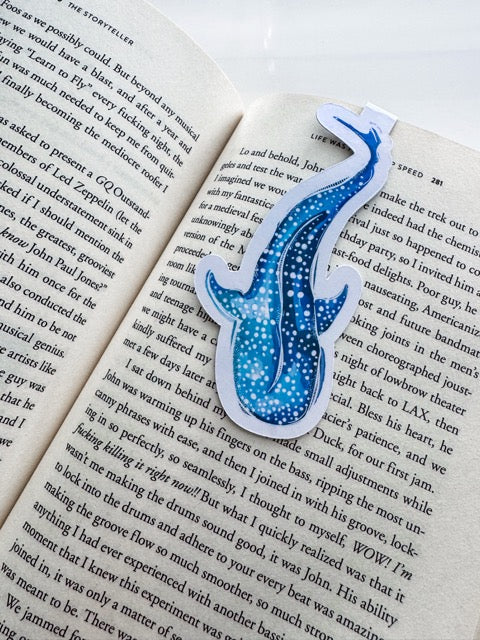 Whale Shark Magnetic Book Mark – Watercolour Ocean Animal Art – view 9
