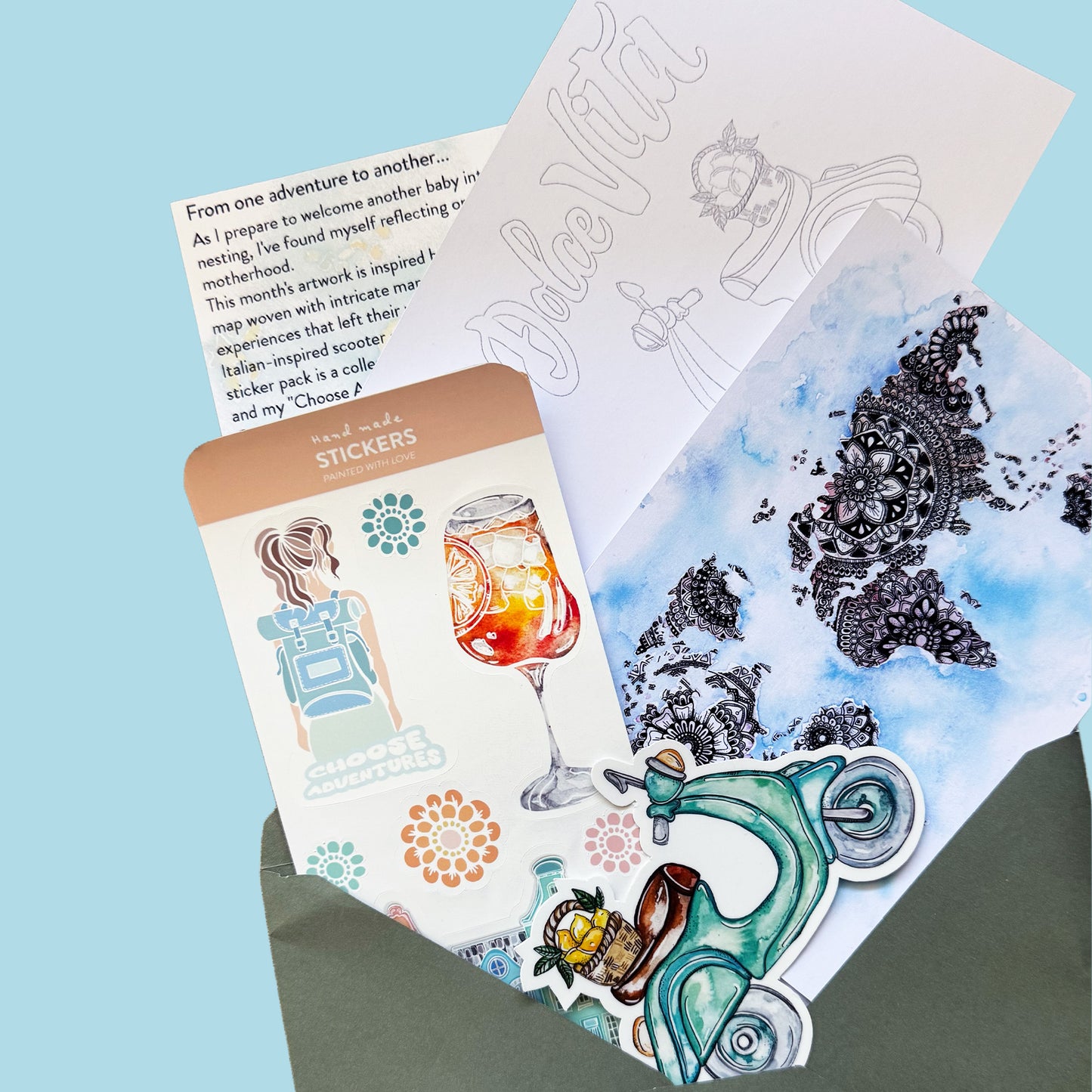Snail Mail Club JUNE By Trevena - slow art and mindful moments for your letterbox