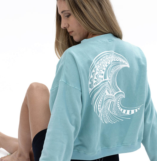 Sweatshirt  Wave Mandala - Teal