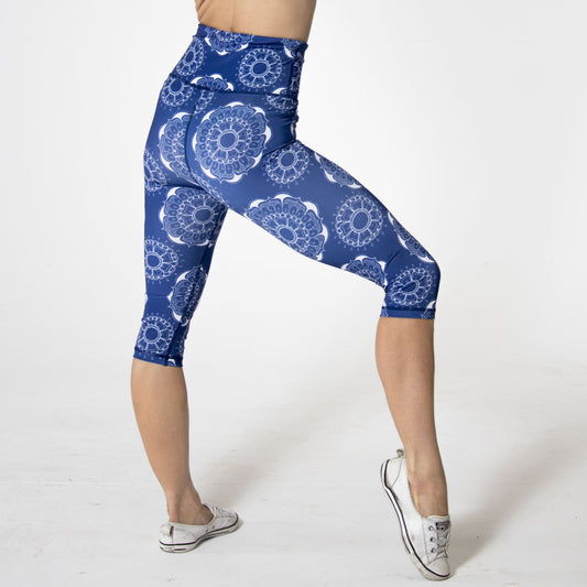Capri Legging - Mandala Blue