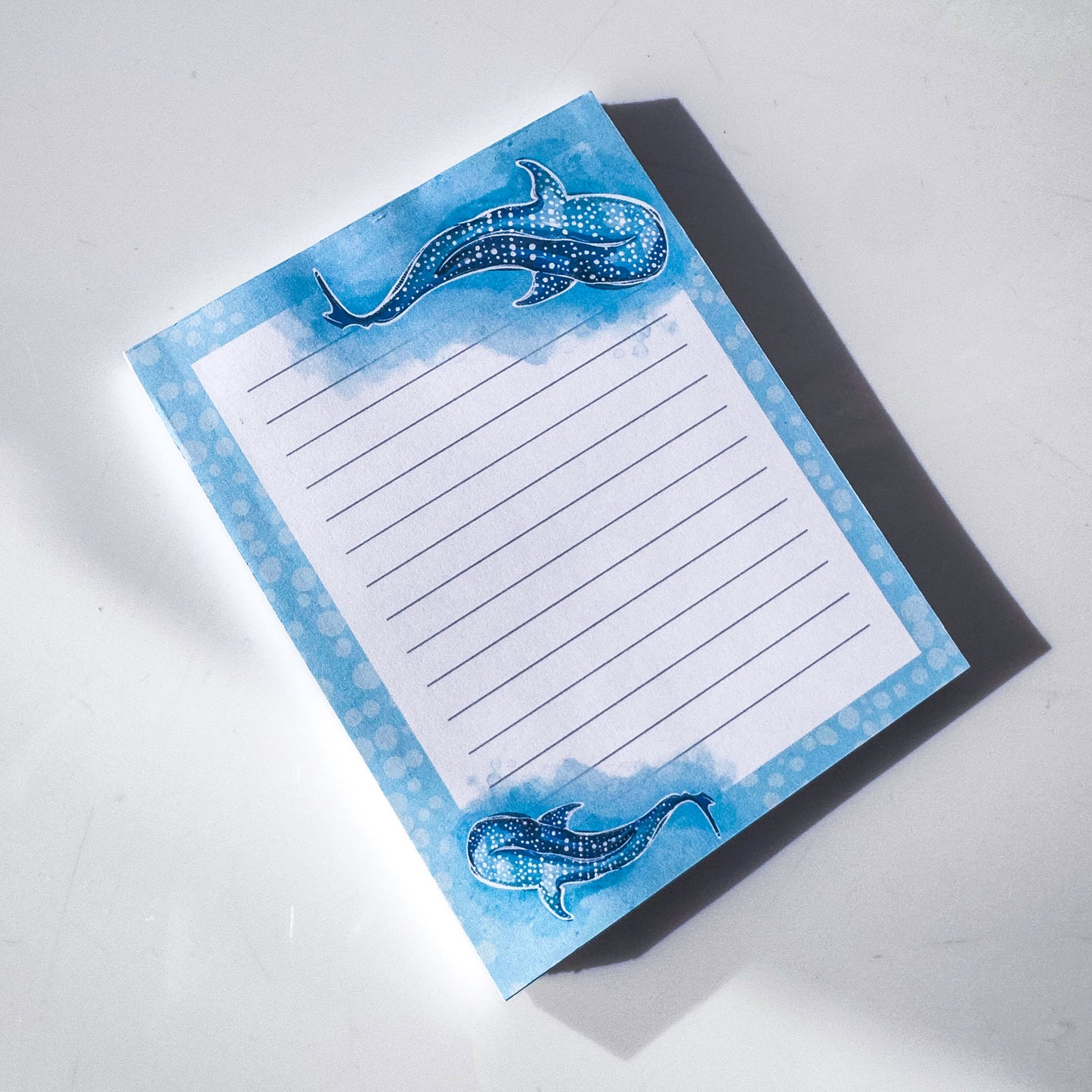 Whale Shark Note Pad – Ocean Inspired Art Illustration note Book