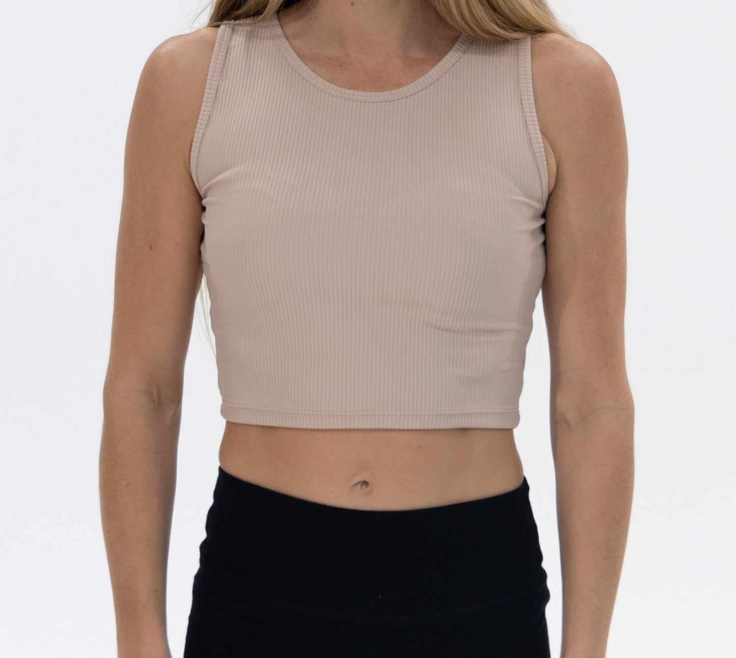 Cropped Tank Top - Nude