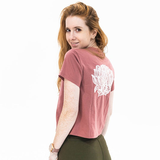 T-shirt Cropped - Rose Lotus