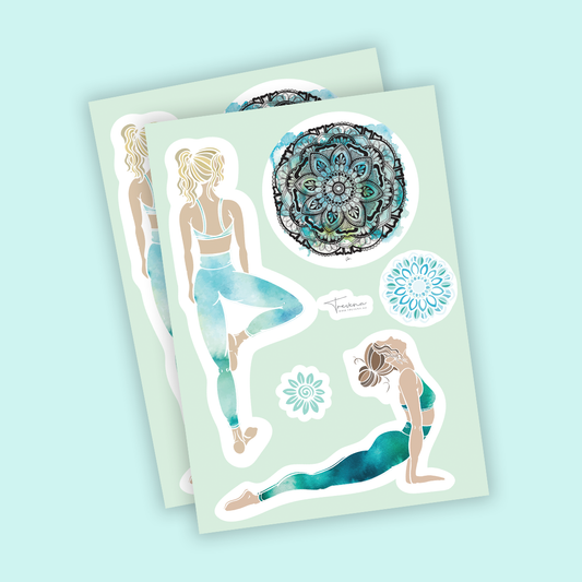 Yoga Girl Sticker Sheet