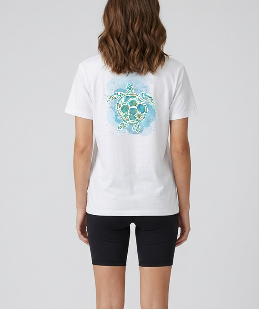 Turtle T-shirts Hand Drawn Graphic Regular Tee - 100% Cotton