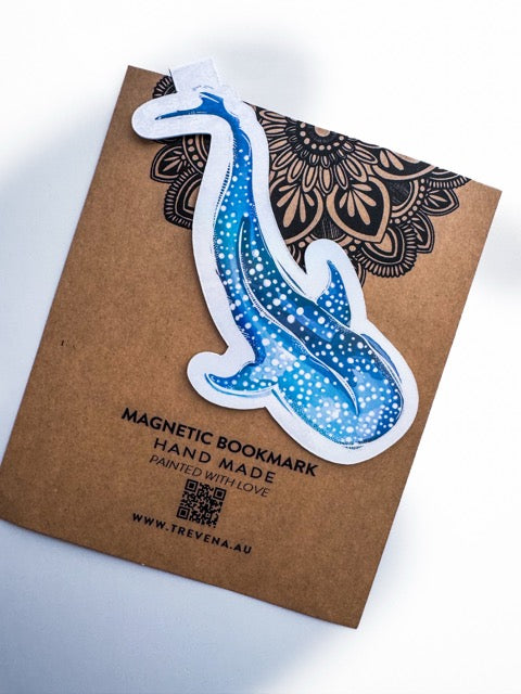 Whale Shark Magnetic Book Mark – Watercolour Ocean Animal Art – view 6