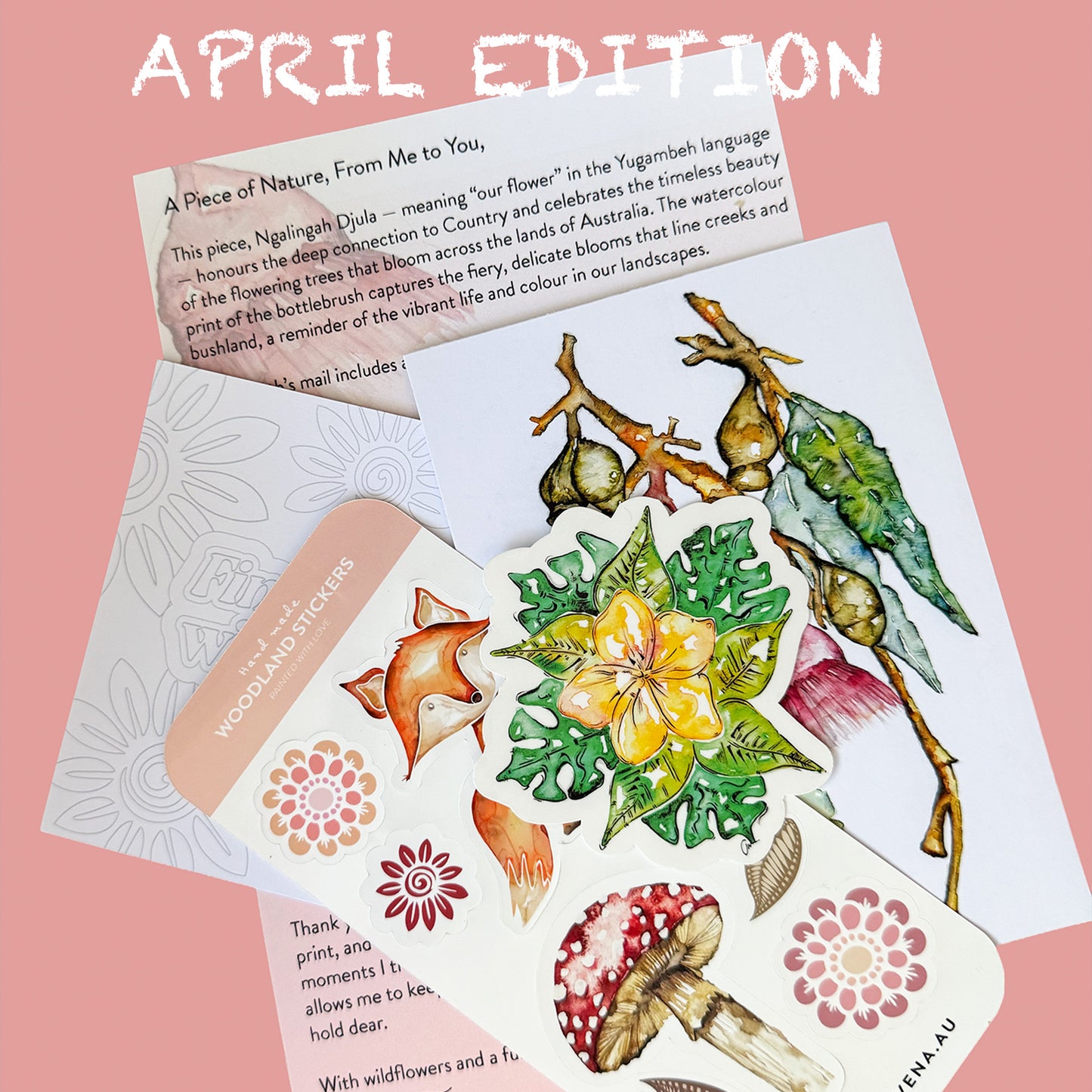 Snail Mail Club JUNE By Trevena - slow art and mindful moments for your letterbox