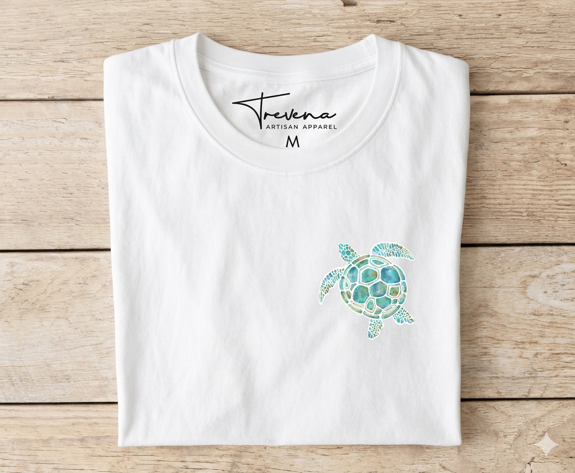 Turtle T-shirts Hand Drawn Graphic Regular Tee - 100% Cotton