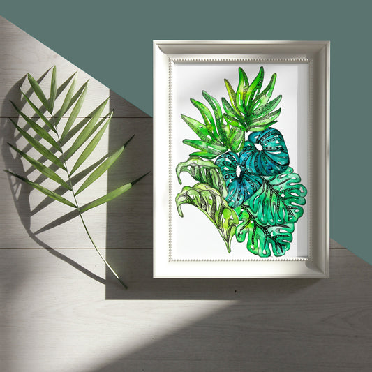 Leaf Mandala Watercolour