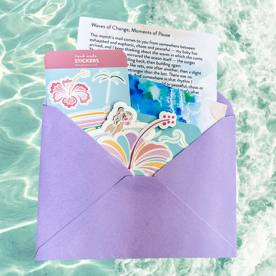 Sticker Mail Club AUGUST By Trevena - slow art and mindful moments for your letterbox