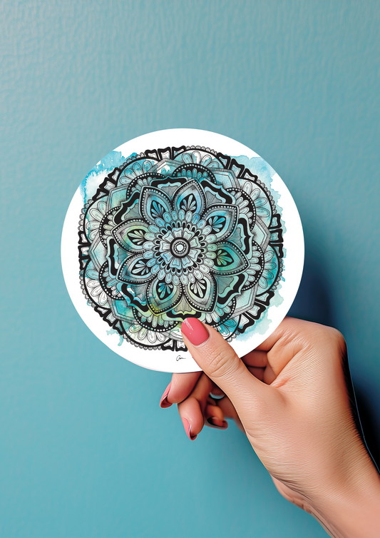 Mandala Watercolour Vinyl Sticker