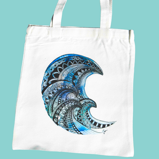 Tote Bag - Wave Artisan Watercolour Illustration