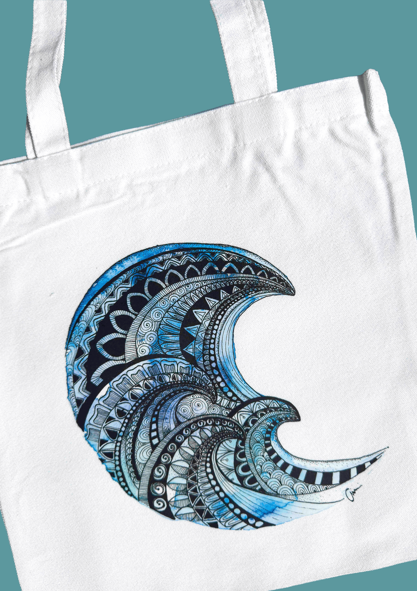 Tote Bag - Wave Artisan Watercolour Illustration