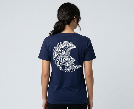 T-Shirt Wave Mandala - Navy