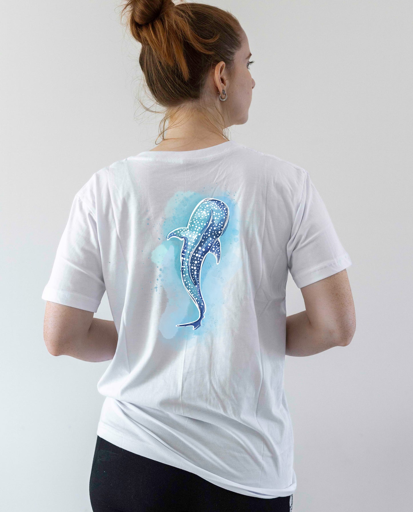 Whale Shark T-shirts Hand Drawn Graphic Regular Tee - 100% Cotton