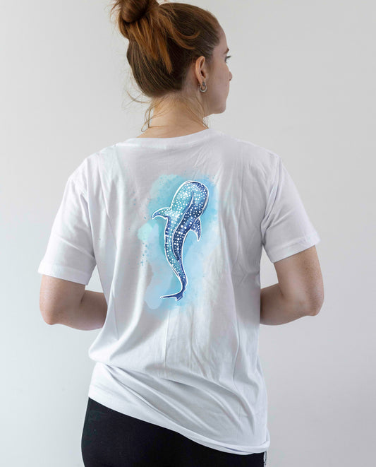 Whale Shark T-shirts Hand Drawn Graphic Regular Tee - 100% Cotton
