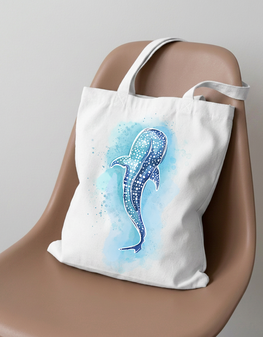 Tote Bag - Whale Shark Artisan Watercolour Illustration