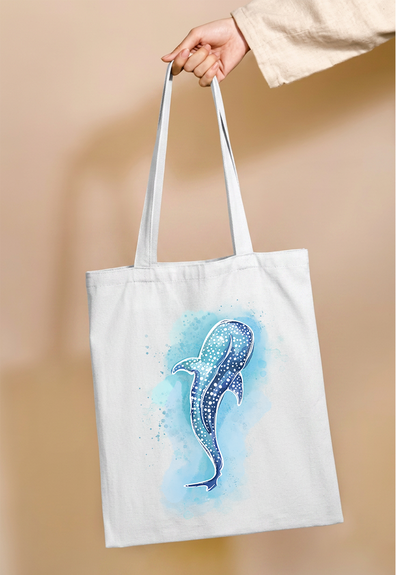 Tote Bag - Whale Shark Artisan Watercolour Illustration